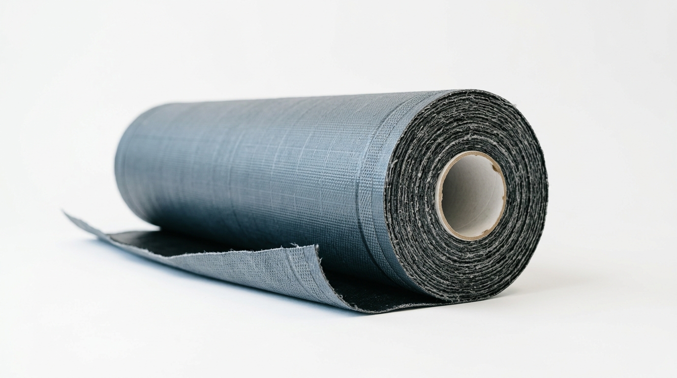 Temporary roofing material on a roll